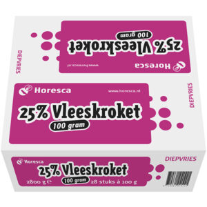 Vleeskroketten 25% – 28×100 GR