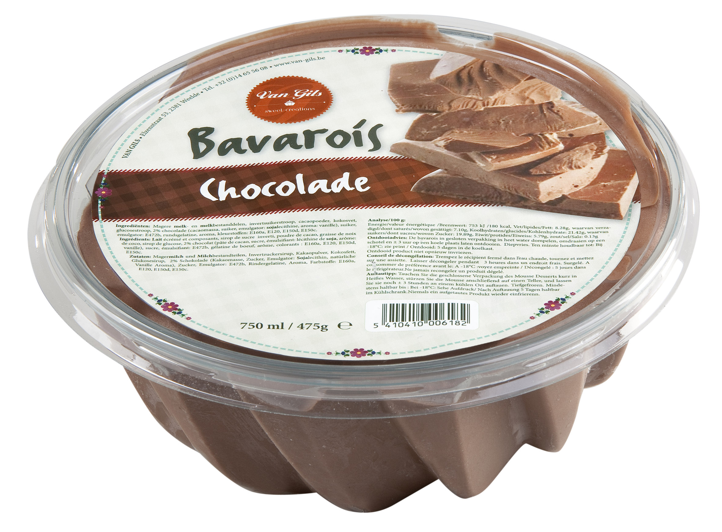 Bavarois Chocolade – 750 GR