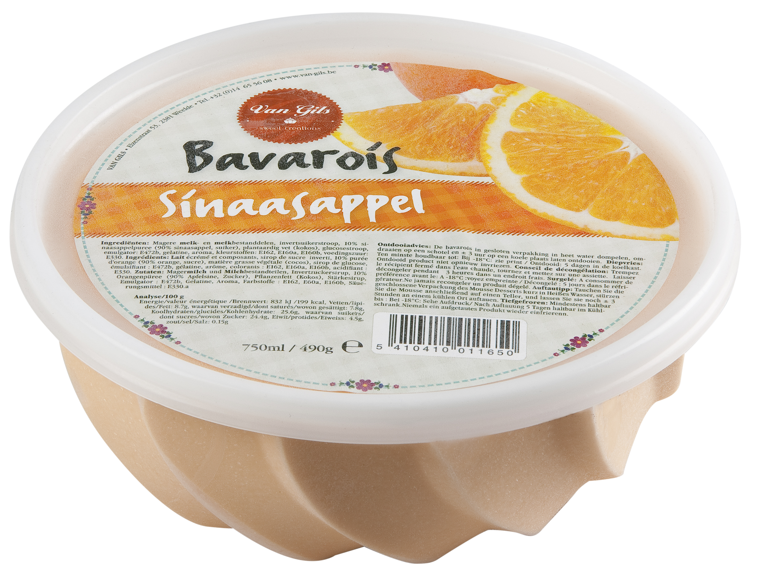 Bavarois Sinaasappel – 750 GR