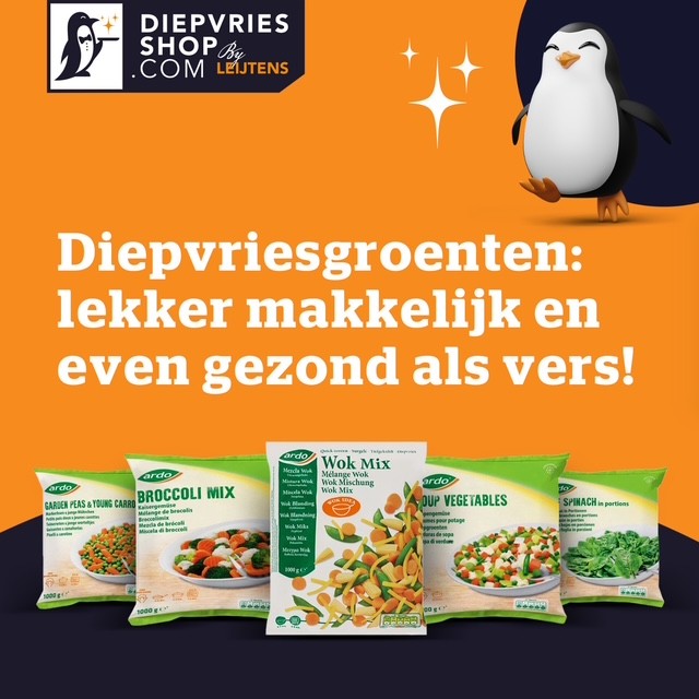 "Diepvriesgroenten zijn altijd vers"